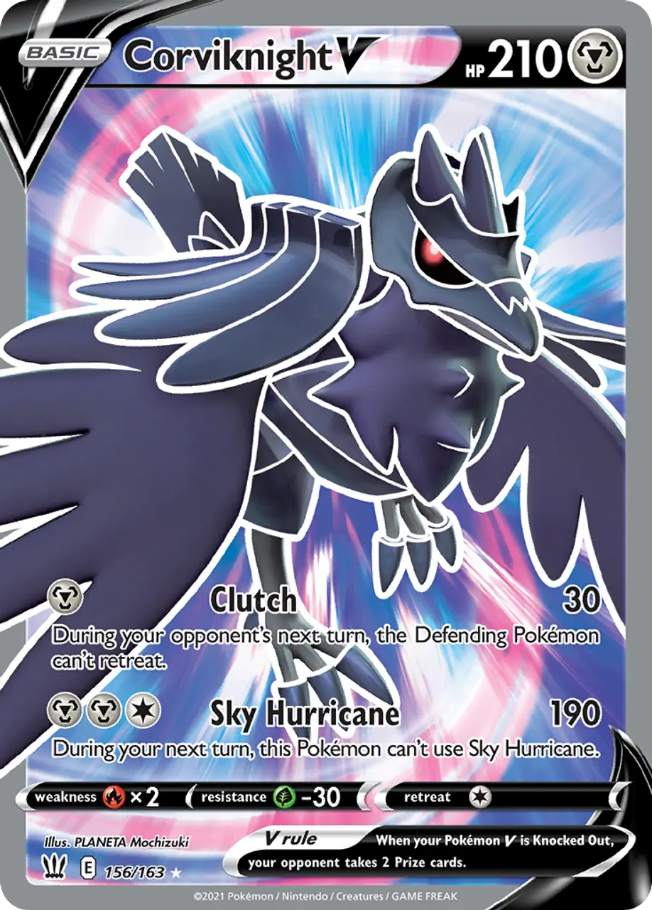 

Карточная игра Corviknight V 156/163 - Battle Styles Holofoil