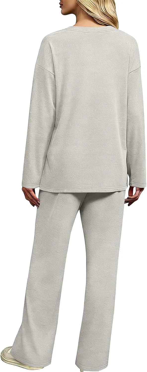 Спортивный костюм 2 предмета с V-образным вырезом, 01-light Gray — фото 4