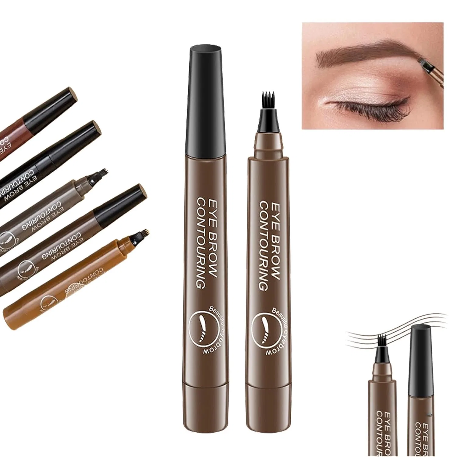 Водостойкий карандаш для бровей Makefullbeauty с 4 кончиками ‎Crtzha, 05