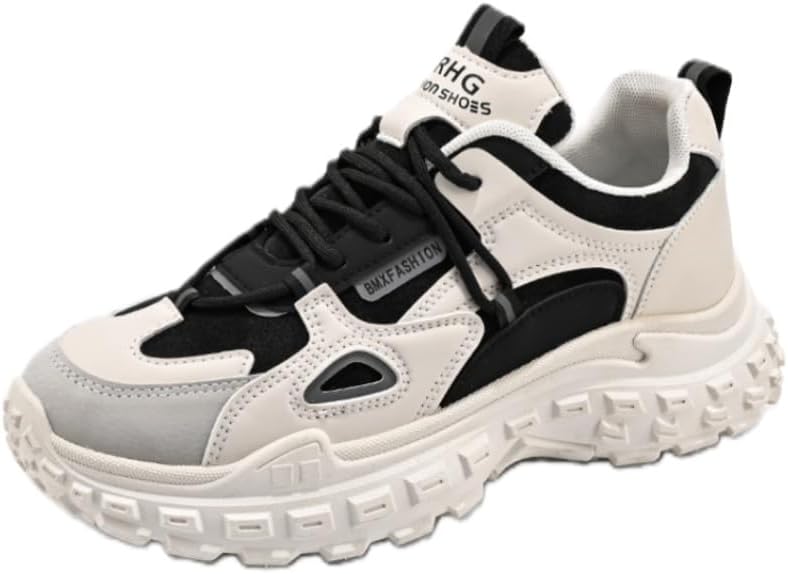 

Мужские спортивные кроссовки на шнуровке с толстой подошвой- для повседневной носки, поездок на работу, бега и занятий фитнесом. Изготовлены из прочной резины Fusecottc, черный