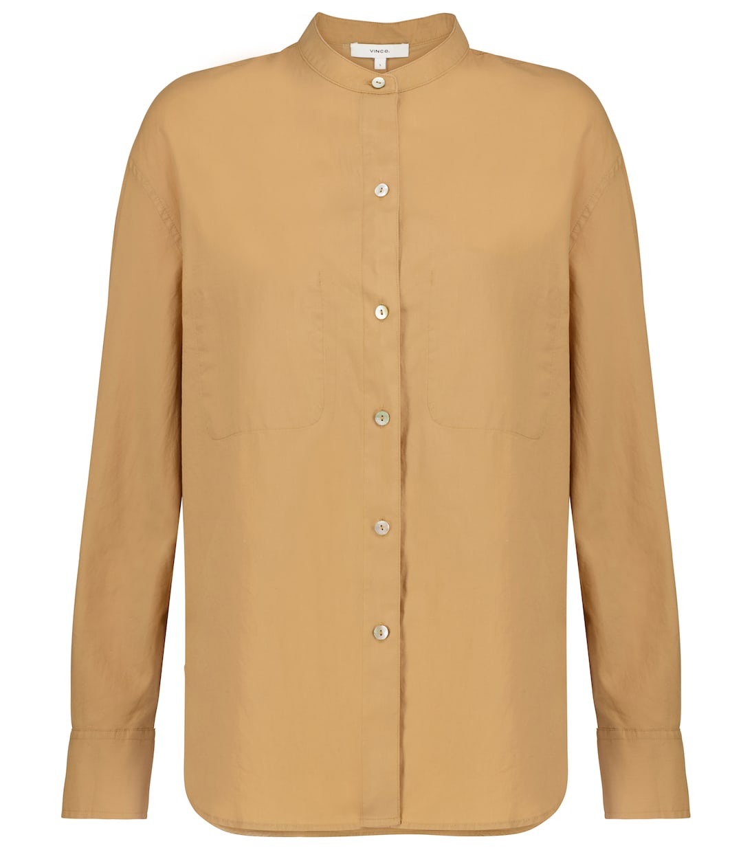 

Рубашка из хлопка и шелка Vince, Dune