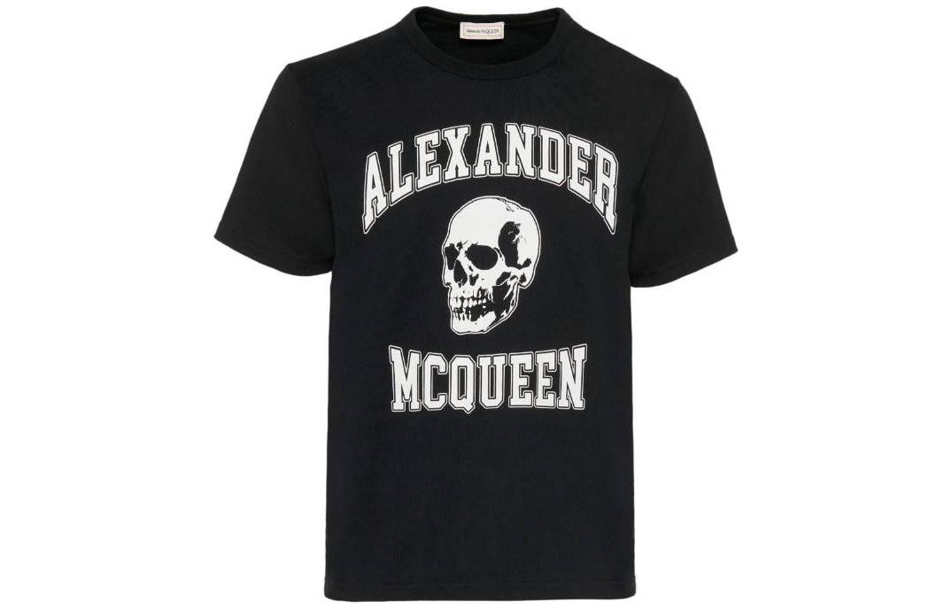 

Футболка с принтом логотипа Alexander McQueen, черная