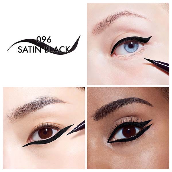 Водостойкая подводка для глаз с фетровым наконечником насыщенного цвета DIOR Diorshow Liquid Liner, 096 Satin Black — фото 2