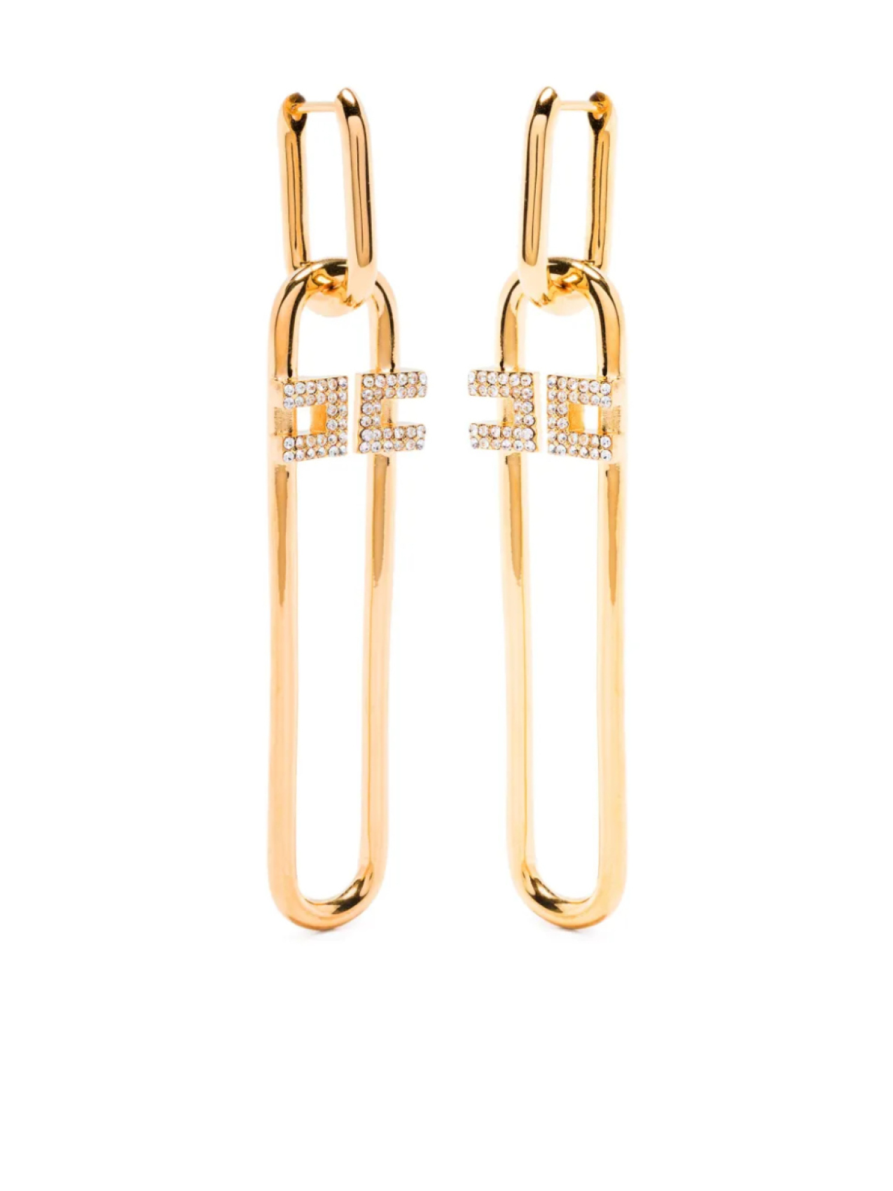 

Серьги Elisabetta Franchi со стразами, золотой