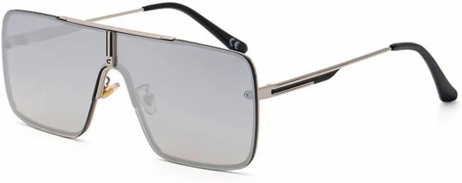 

Мужские солнцезащитные очки большого размера в стиле панк с металлической оправой, а также солнцезащитные очки для женщин и мужчин с защитой от УФ-излучения UV400 TYUVIVO, C7 White Silver