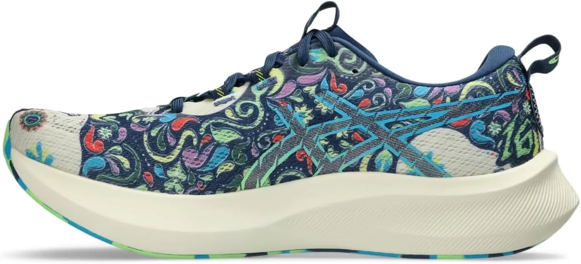 Кроссовки ASICS Herren Noosa TRI 16 Limited Edition Laufschuhe, Schwarz/Grün Gecko, 14, Midnight Blue Lime Burst — фото 4