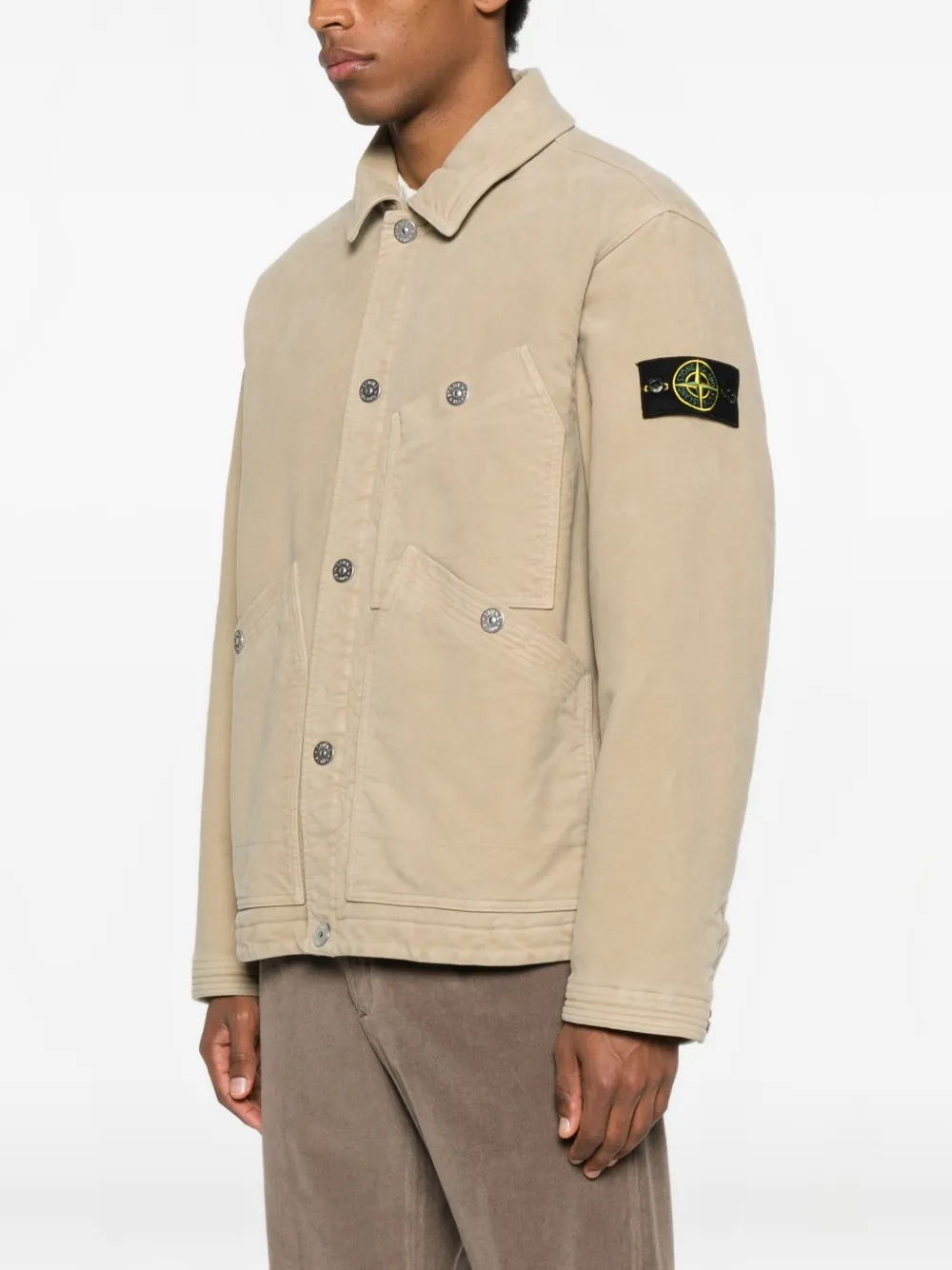 Жакет на пуговицах с карманами Stone Island, нейтральный — фото 3