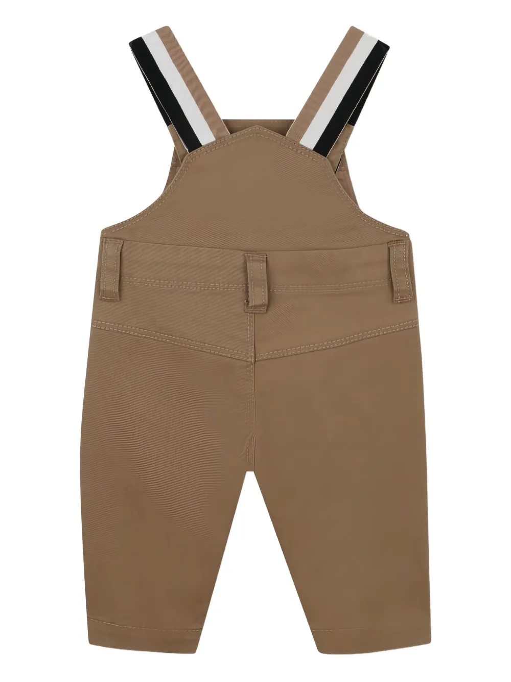 Комбинезон с полосатыми бретелями Boss Kidswear, коричневый — фото 2