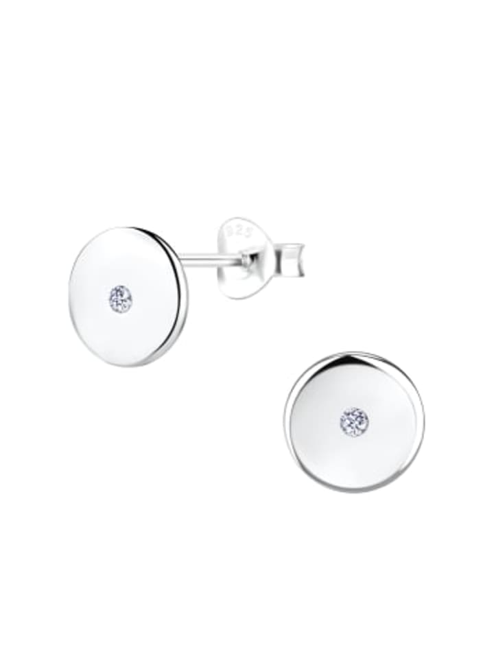 

Alexander York Серьги-гвоздики GEO PLATE с кубическим цирконием в оправе из серебра 925 пробы, комплект из 2 штук