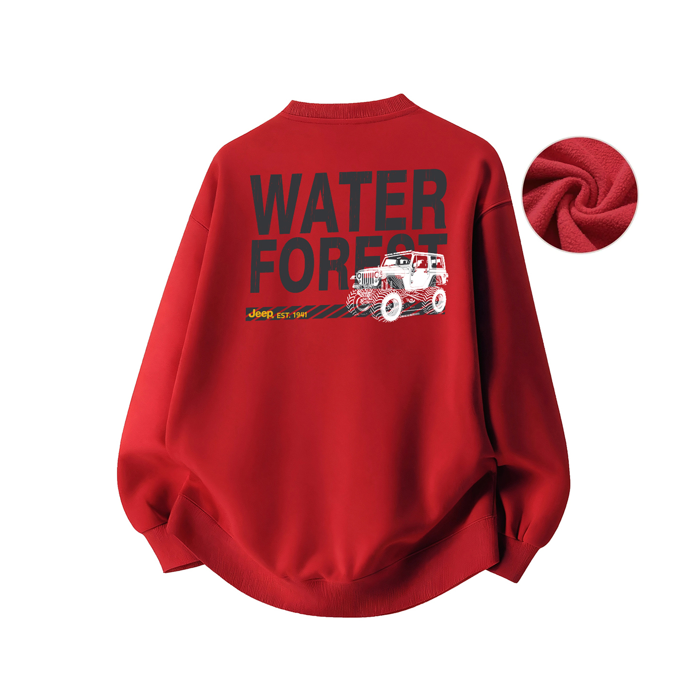 

Свитшот Moxima Lifestyle Unisex Jeep, true красный[upgraded fleece-lined]