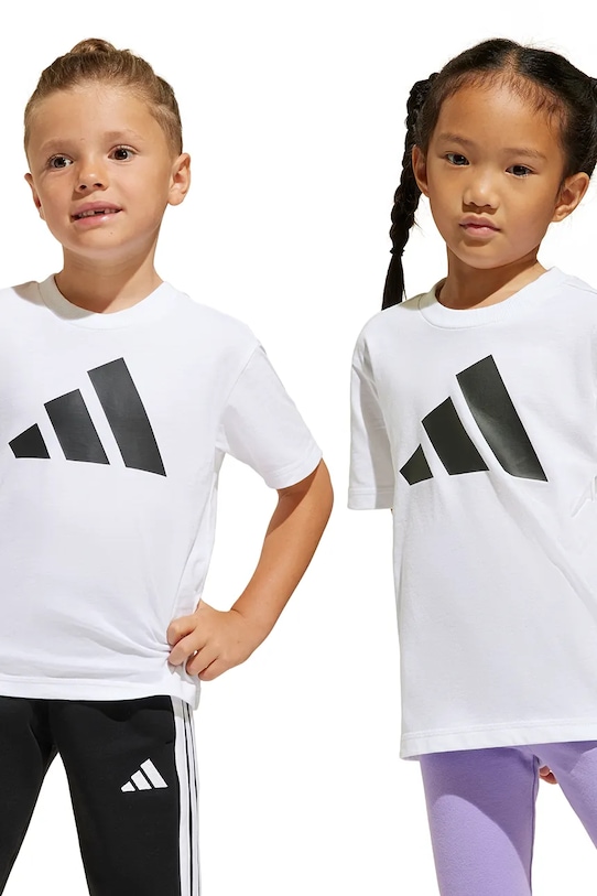 

Детская хлопковая футболка Adidas, белый