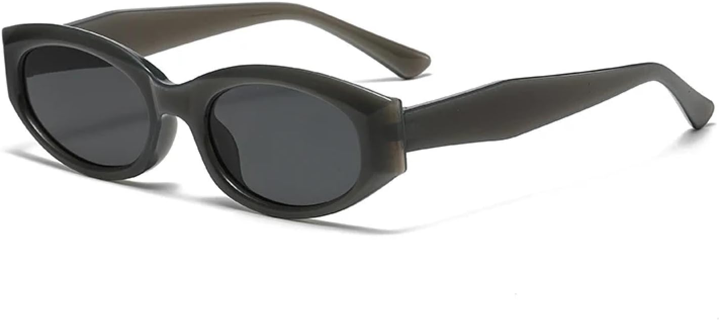 

Солнцезащитные очки с защитой от УФ-излучения UV400 | Маленькие овальные, женские | Для женщин и мужчин, для занятий спортом на открытом воздухе и вождения DSVIGF, Grey