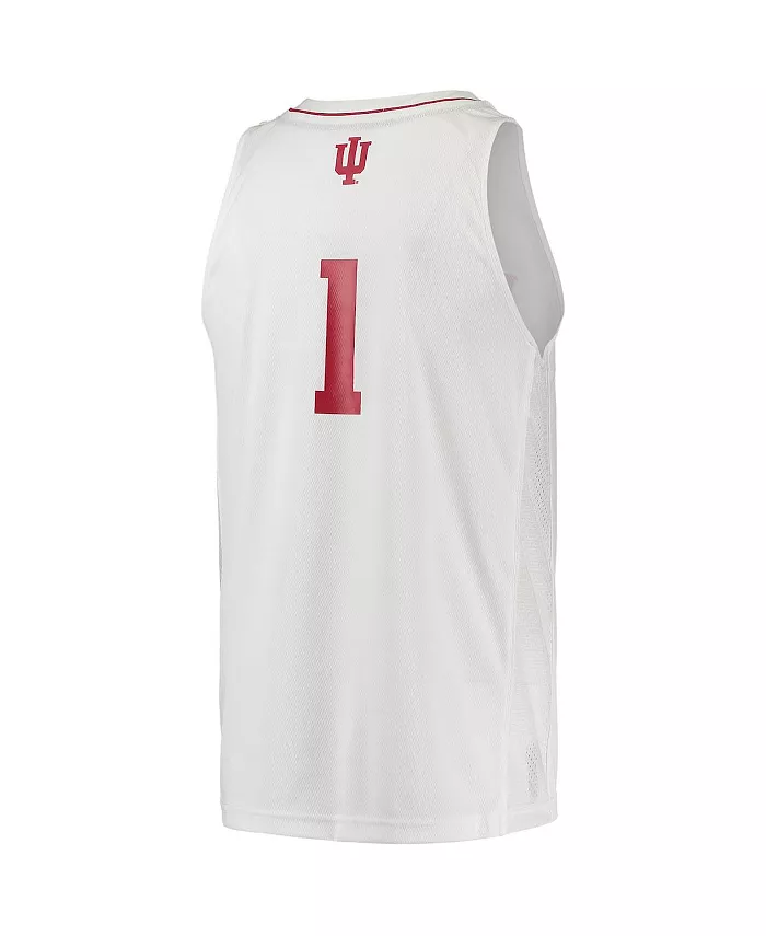 Мужская баскетбольная майка Swingman команды Indiana Hoosiers 1 adidas, коричневый/бежевый — фото 3