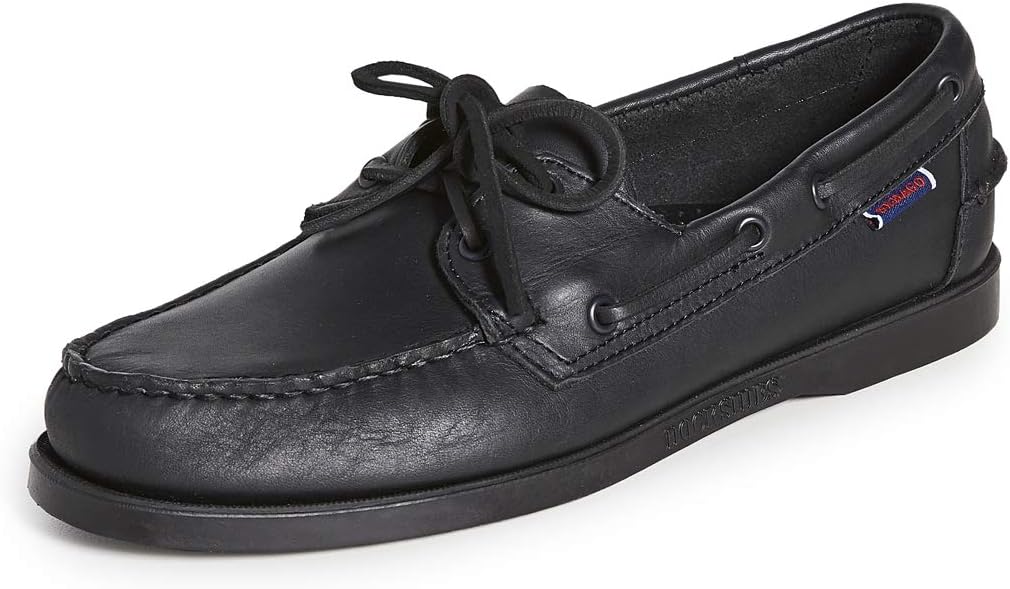 

Мокасины Sebago Portland с вощеной обработкой - ручная работа, кожаные мокасины с вощеной отделкой, подкладкой из кожи и резиновой подошвой, не оставляющей следов и противоскользящей, черный