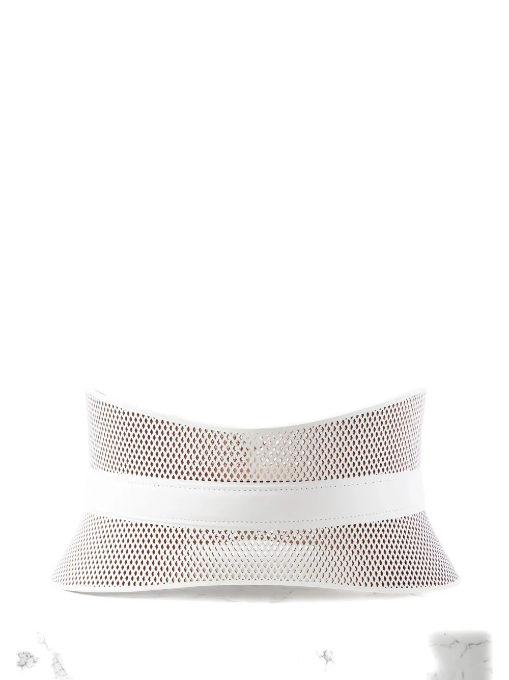 

Перфорированный кожаный ремень Alaïa, белый