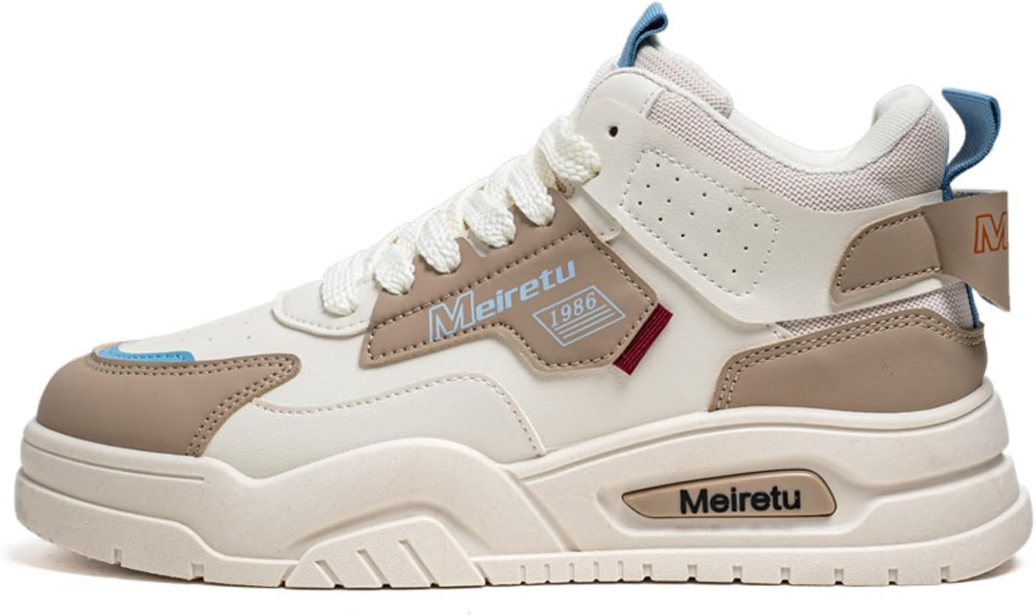 

Мужские прогулочные массивные кроссовки, дышащие повседневные кеды для бега, кожаные ретро-кроссовки на шнуровке, легкая и удобная обувь для ходьбы для женщин и мужчин Generic, бежевый/хаки