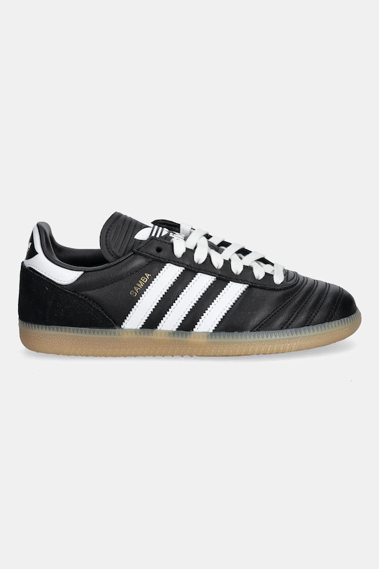 Кожаные детские кроссовки Samba Adidas Originals, черный — фото 2