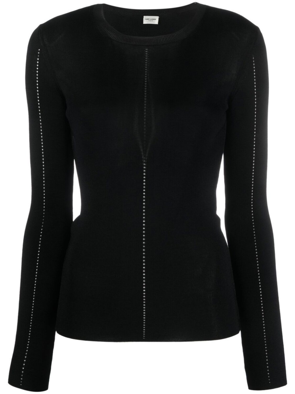 

Saint Laurent трикотажный топ с длинными рукавами, черный