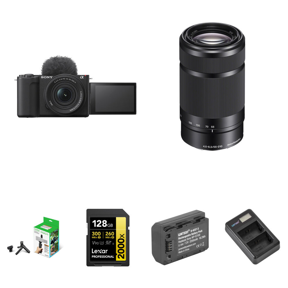 

Беззеркальная камера Sony ZV-E10 II Mirrorless Camera with 16-50mm and 55-210mm Lens