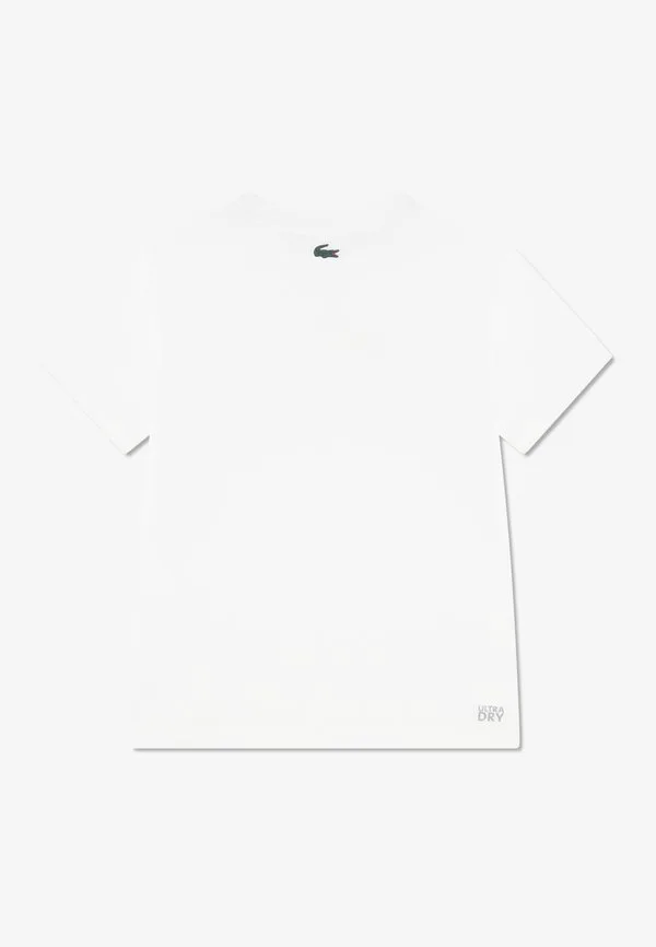 Спортивная футболка унисекс с принтом Lacoste, Blanc — фото 2