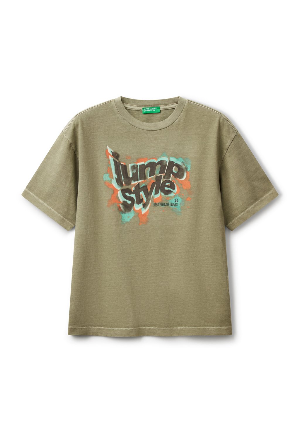 

Футболка с принтом United Colors of Benetton, зеленый