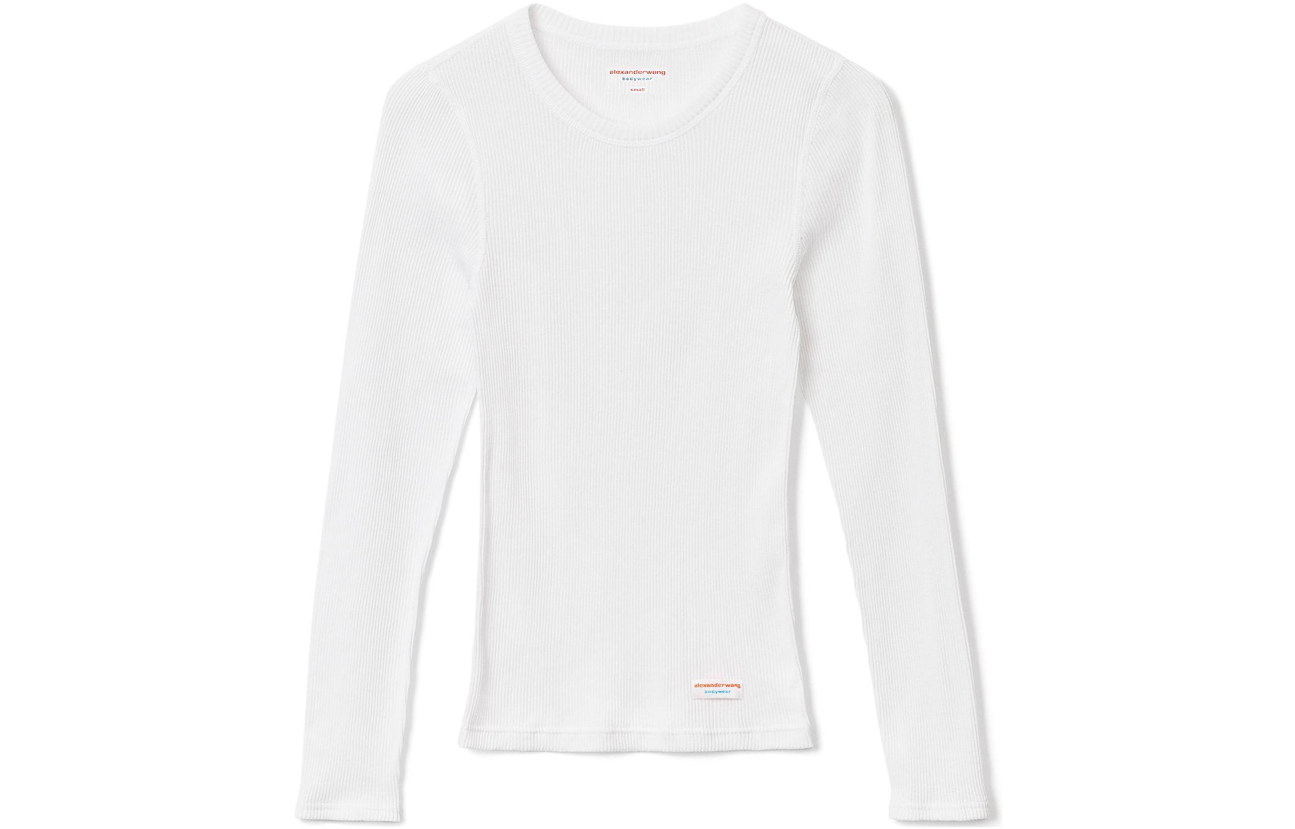 

Ребристая футболка с длинными рукавами Alexander Wang, белый