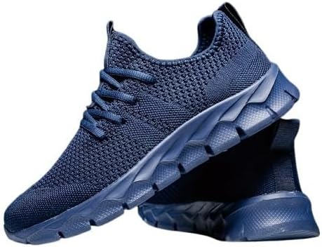 

Дышащие беговые кроссовки из сетки - безшнуровые с подошвой MD для мужчин и женщин - для спорта и досуга весной, летом и осенью Minlaidian, синий