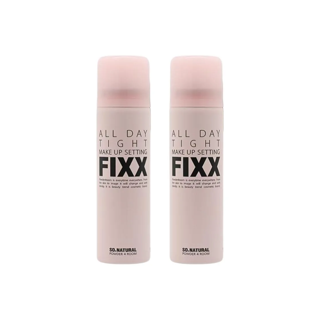 Powder 4 room Фиксирующий спрей для макияжа FIXX Korea Glass Skin с увлажняющим эффектом, 75ml*2