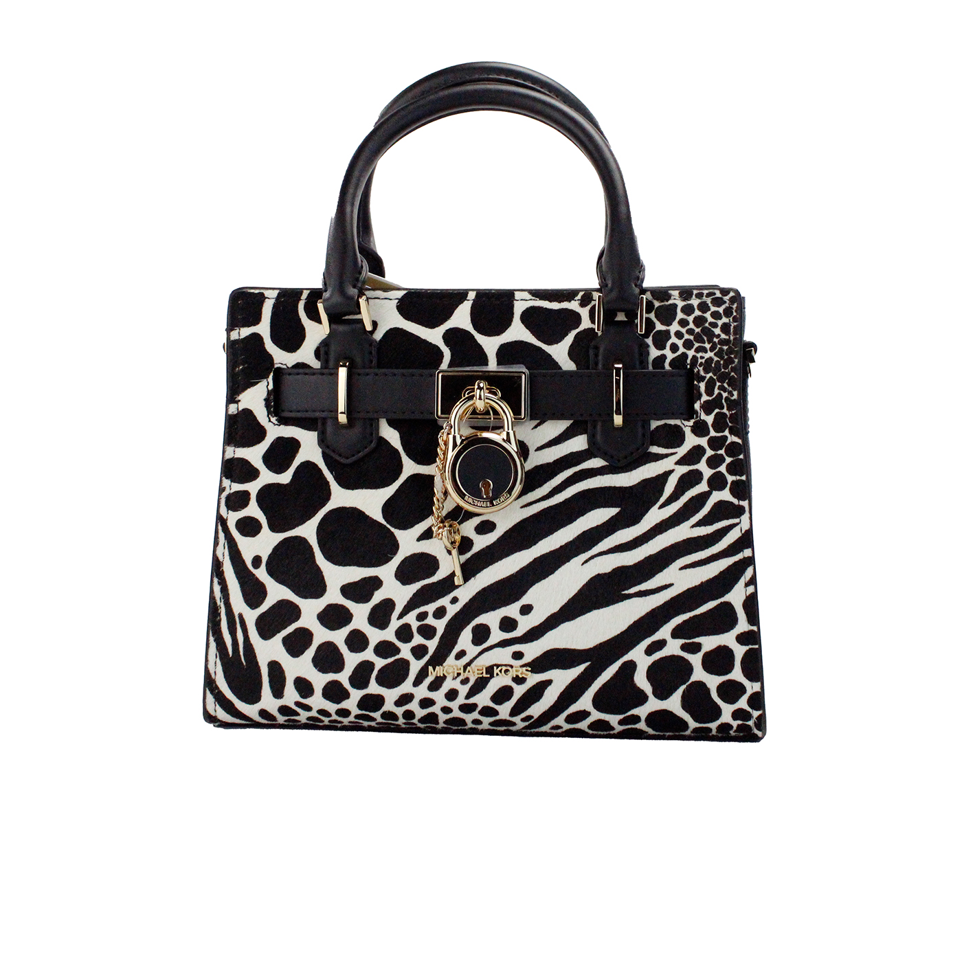 

Сумка-портфель Hamilton Small Black Haircalf Leather Crossbody Michael Kors