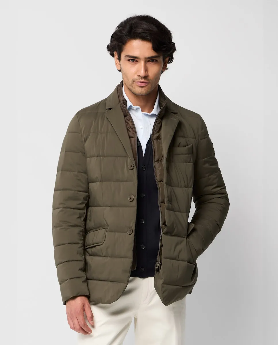 

Куртка-охотник на мужчин в псевдоамериканском стиле Pertegaz, темно-зеленый