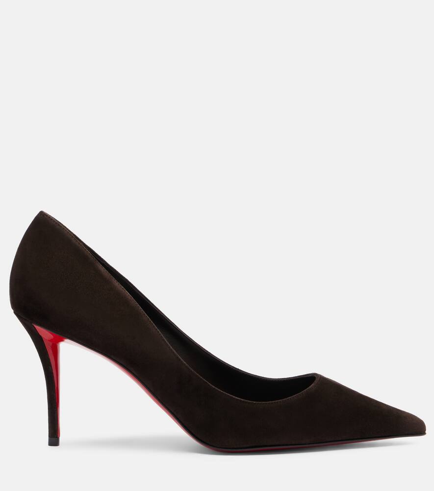 Туфли-лодочки Miss Z 80 из замши Christian Louboutin, Cafe — фото 4