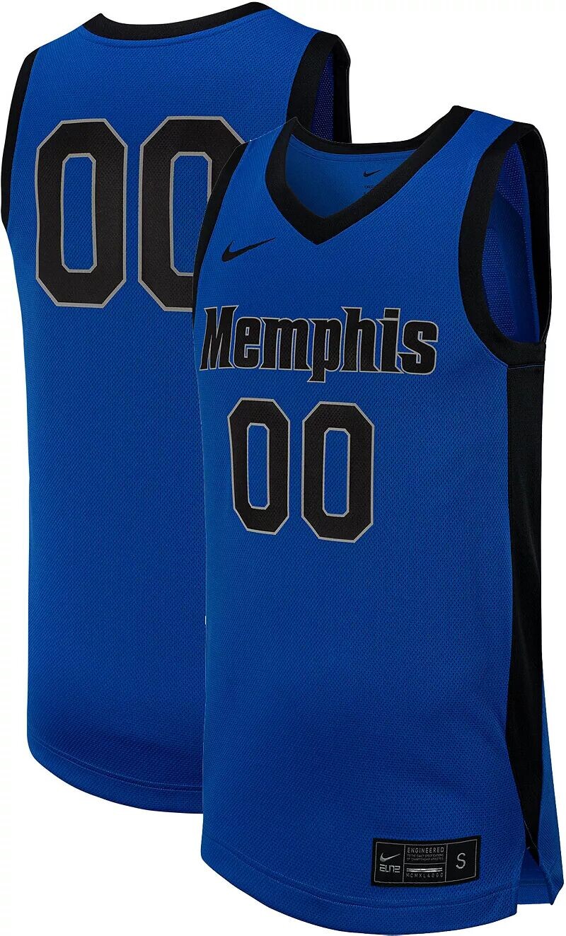 

Мужская синяя баскетбольная майка Nike Memphis Tigers #00 Replica