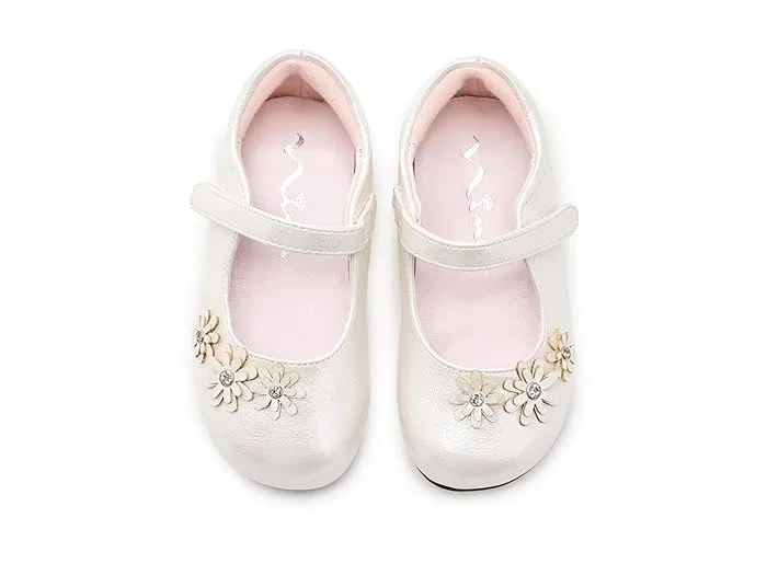 Туфли с цветами Daisy Nina Kids, Белый — фото 3