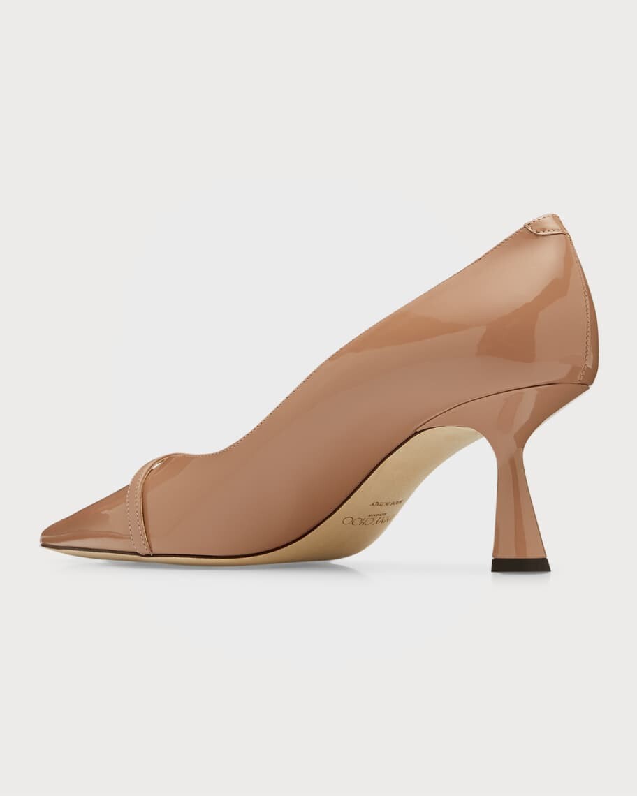 Патентованные туфли-лодочки Rosalia с жемчужным ремешком Jimmy Choo — фото 4