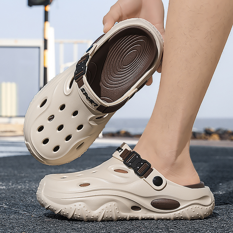GAISIMA Клоги мужские бежево-коричневые, цвет Beige Brown — фото 2