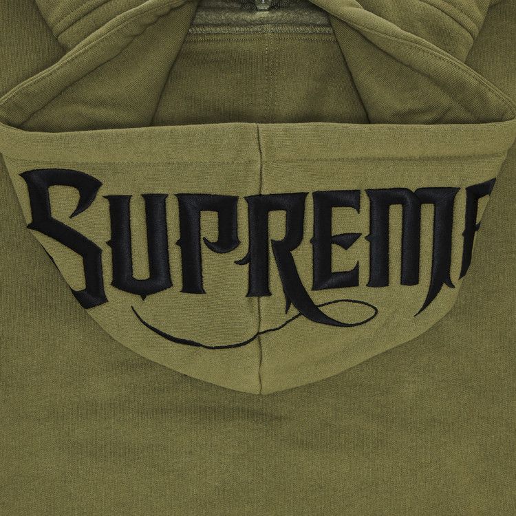 Толстовка Supreme Mister Cartoon Zip Up Hooded Sweatshirt, Light Olive — фото 3