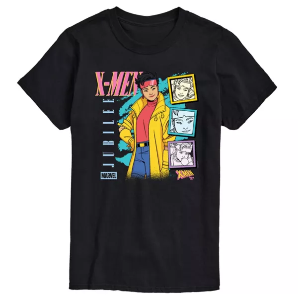 

Футболка с короткими рукавами и принтом в стиле 90-х Big & Tall X-Men '97 Jubilee Marvel, черный