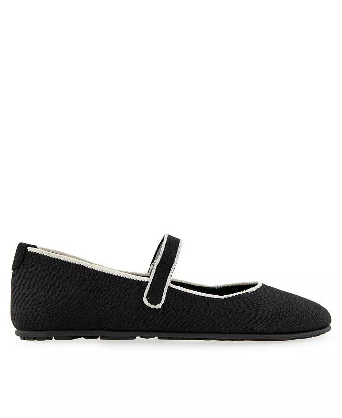 Женские балетки Perry Knit с круглым носком в стиле Mary Jane Aerosoles, черный — фото 2