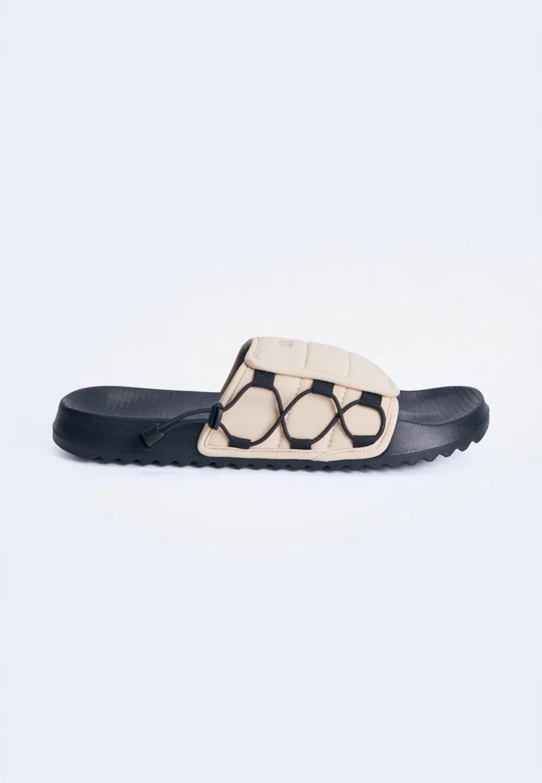 Мужские сандалии-слайды на липучке, Velcro, однотонные Oxgn, хаки — фото 3
