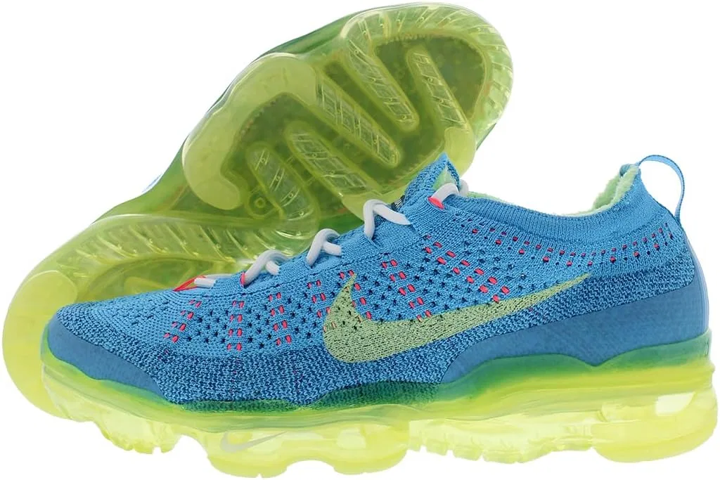Мужские беговые кроссовки Nike Air Vapormax 2023 Flyknit, Baltic Blue/Green Abyss/Hot Punch/Citron Tint