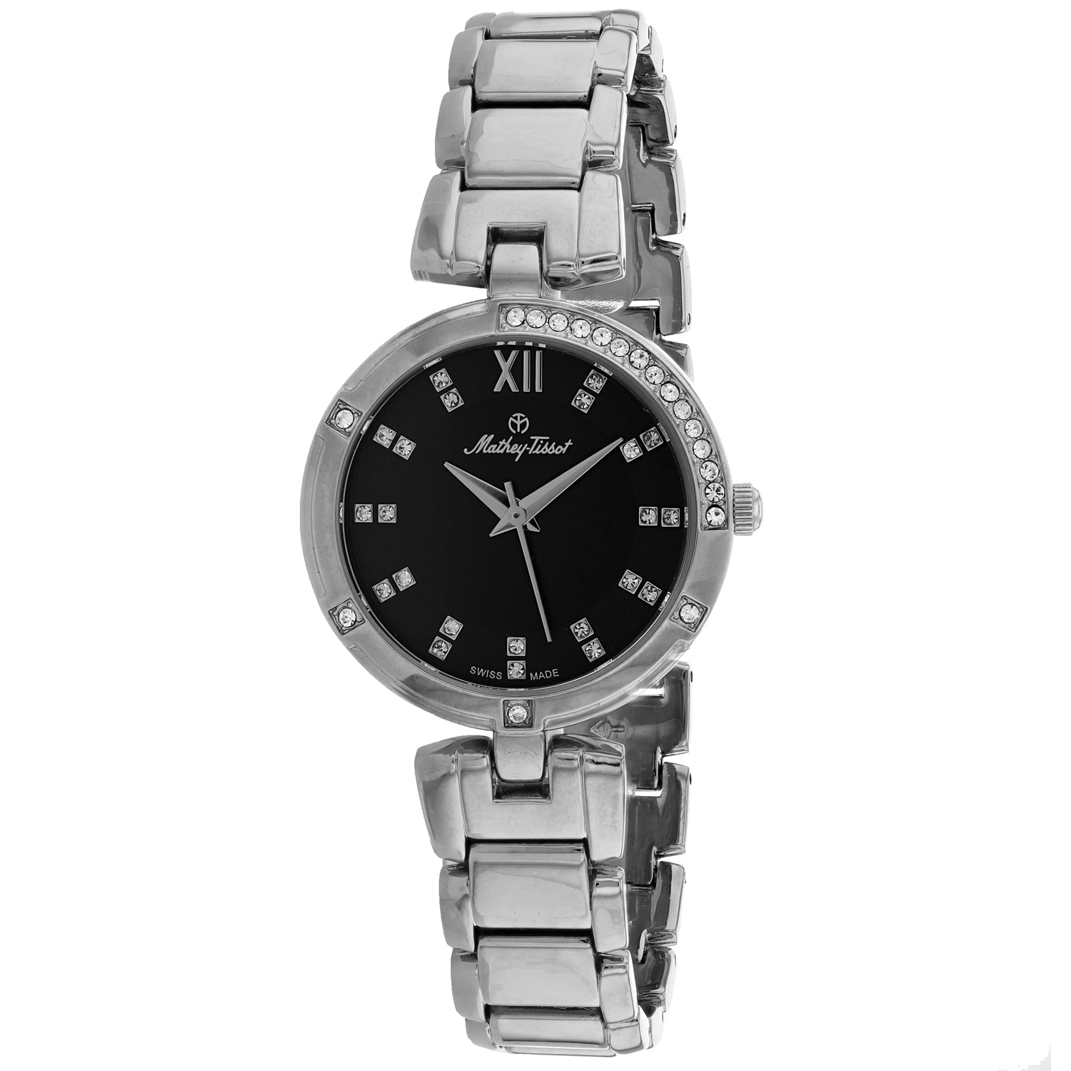 

Женские часы Mathey Tissot с черным циферблатом