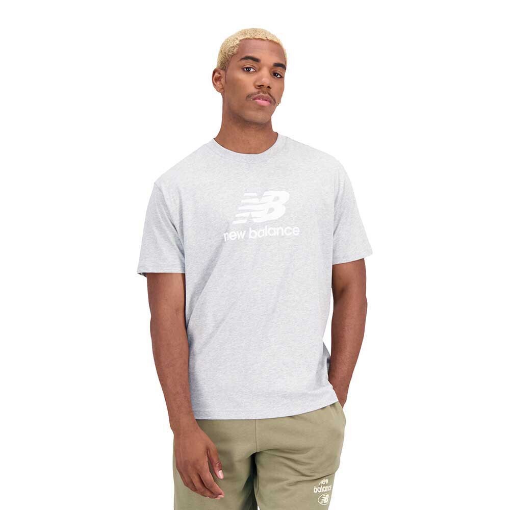 

Футболка с коротким рукавом New Balance Essentials Stacked Logo Cotton, белый