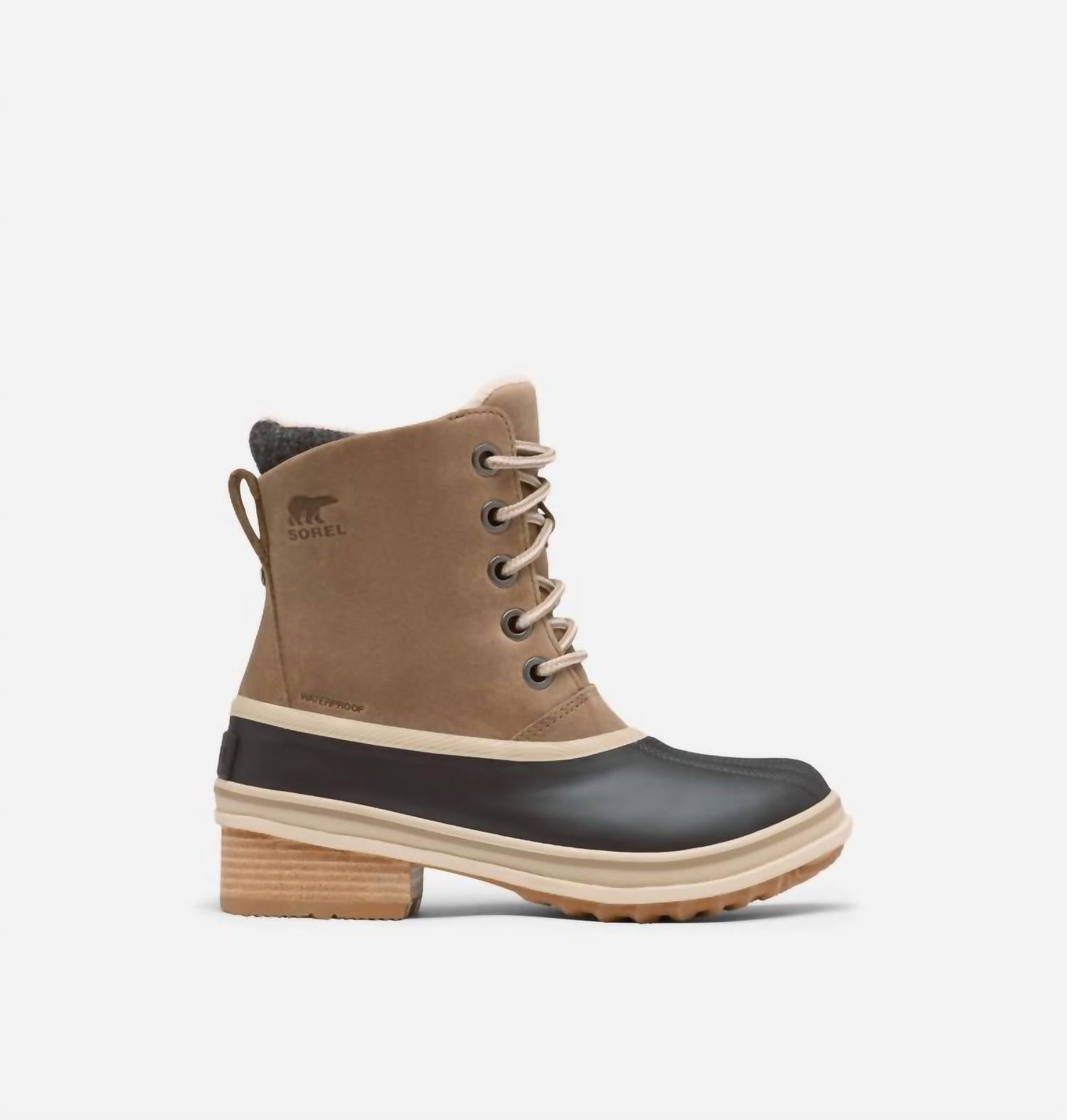 Женские зимние ботинки Sorel Slimpack высокие водонепроницаемые, коричневый — фото 2