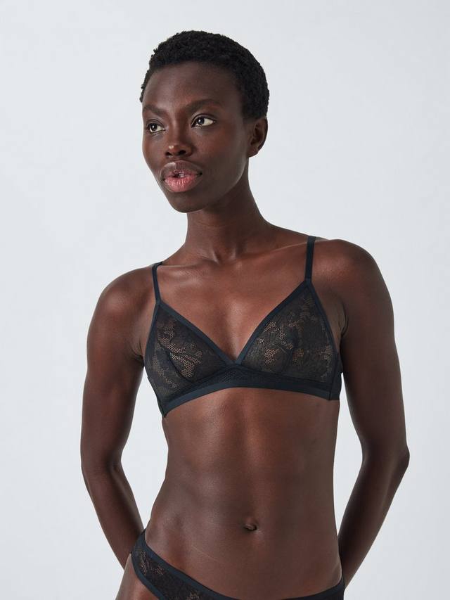 

Бюстгальтер Gabriella Lace без косточек и поролона John Lewis, Black