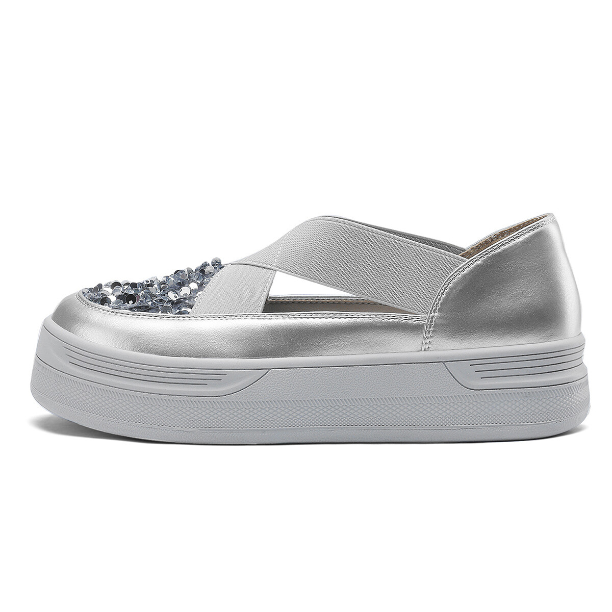 

Кроссовки D:FUSE SCANDINAVIA Skateboarding Shoes Women's Low-top Silver, серебряный, Серый, Кроссовки D:FUSE SCANDINAVIA Skateboarding Shoes Women's Low-top Silver, серебряный