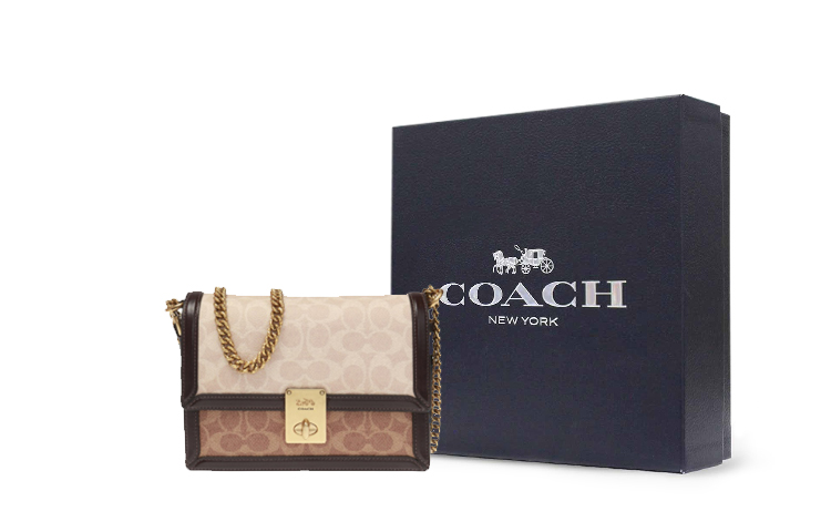 

COACH Кожаная сумка Хаттон малая квадратная через плечо кроссбод