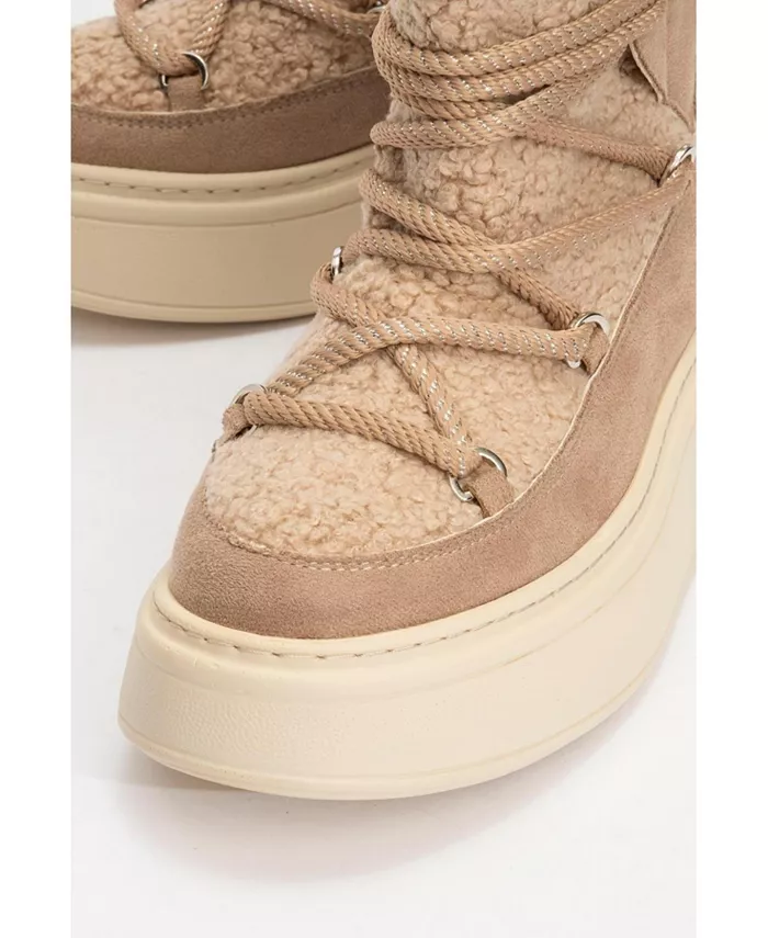 Ботинки Dila с меховой подкладкой (женские) Prologue Shoes, загар/бежевый — фото 2