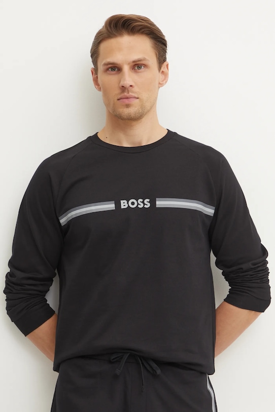 

Хлопковая толстовка Boss, черный