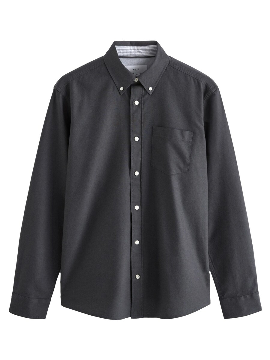 

Повседневная рубашка Next Slim fit Button Up Shirt, темно-серый