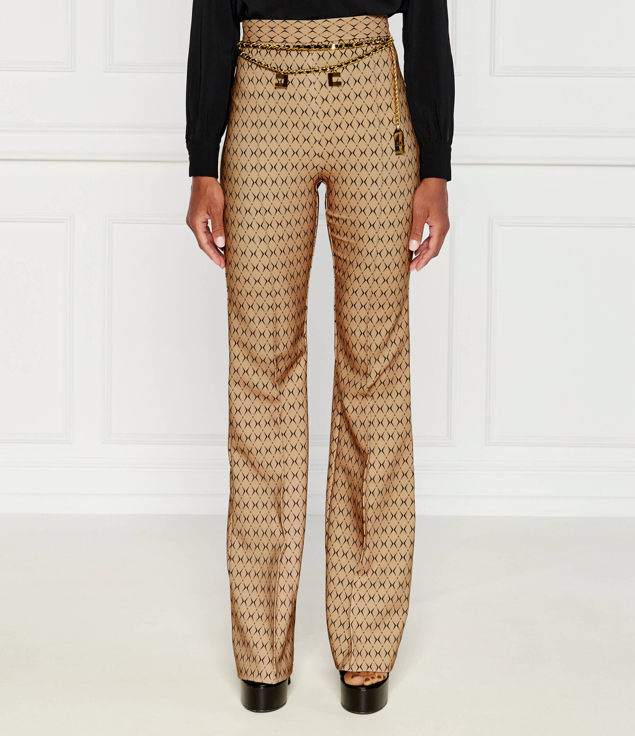 

Брюки Elisabetta Franchi chino Slim Fit, бежевый